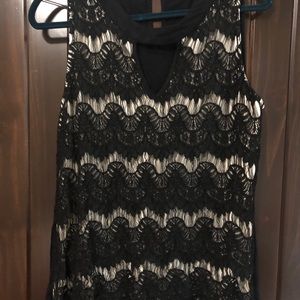 Black lace tank top. Size 2xl